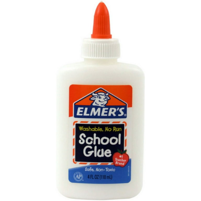 Elmer's Washable No-Run School Glue, 4 oz (Pack of 4)