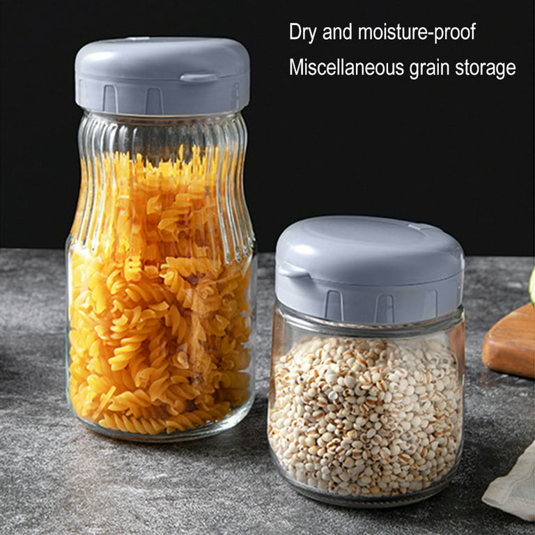 1 Pack Large Glass Jar with Acacia Wood Lid, 980ml/ 33 OZ Glass Canister  set with Cover, Tall Glass Food Storage Jars for Ground Coffee, Spaghetti  Noodles, Dog Treat Food 