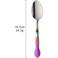 thumbnail image 2 of Tea Spoons 12-Piece Stainless Steel Set with Flower Edge Use for Home, Kitchen, Restaurant- 6.4 Inches-Gradient Rainbow, 2 of 5