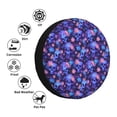 thumbnail image 4 of Bingfone Crâne Marguerite Violet pour Pneu de Rechange Protecteurs de Roues Universels Résistants aux Intempéries pour Véhicule Récréatif Remorque de Voyage SUV Camion-15 Pouces, 4 of 6
