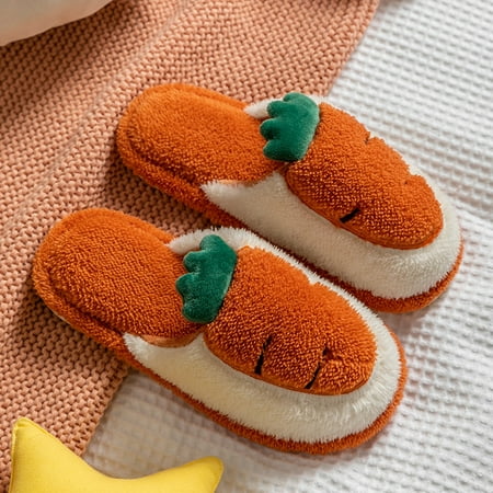 

Women s Cute Carrot Terry Slip on Clog Slipper with Plush for Indoor/Outdoor Comfort