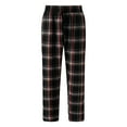 thumbnail image 4 of WTOBBY Men's Plaid Stripe Casual Pants, Fashion Lounge Sleep Pajama Bottoms with Comfort Fit and Drawstring Waist for Men, Cozy Loungewear,Black 2XL, 4 of 4