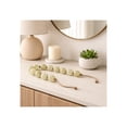 thumbnail image 3 of Modern Frosted Glass Bead for Home Decor and Bathroom - Refined Garland with Jute Cord Accent for Shelf and Coffee Table Styling - Light Reflective Piece for Office and Living Room - 3", Green, 3 of 11