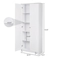 thumbnail image 4 of IVV Wardrobe, 72"H Freestanding Cabinet, White Pantry Cabinet with Adjustable Shelf and 2 Doors, for Entryway Bedroom Kitchen Living Room Dining Room, 4 of 10