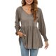thumbnail image 1 of Camisas Para Mujer Casual Moda Manga Larga Cuello V Puff Manga Larga Túnica Top Odeerbi  ODB126142, 1 of 7
