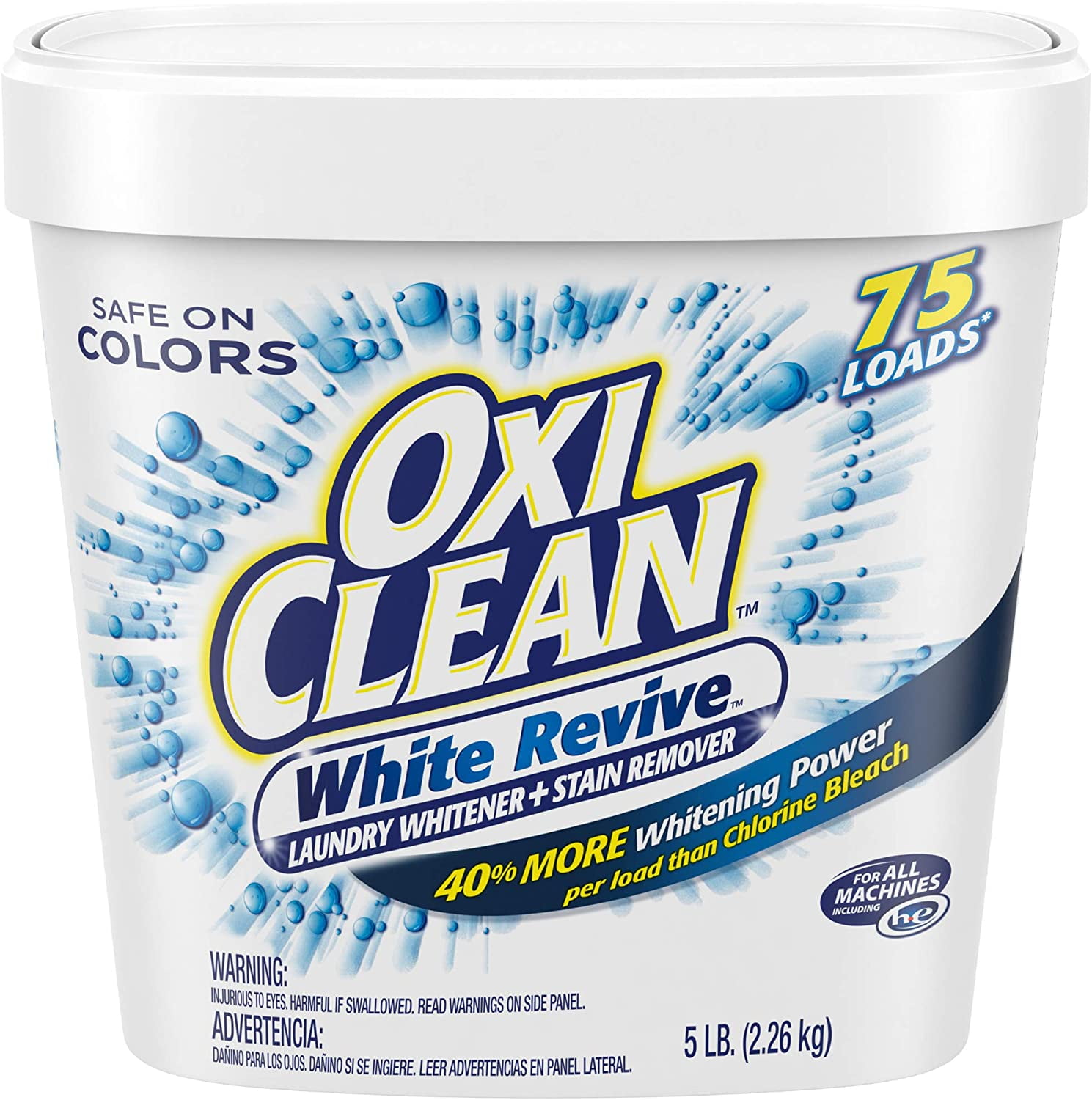 OxiClean White Revive Laundry Whitener + Stain Remover, 5 Pound