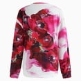 thumbnail image 4 of Camiseta suelta estampada a la moda para mujer, blusa de manga larga, cuello redondo, camisetas informales Pompotops  FGAJ7764, 4 of 5