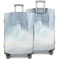 thumbnail image 2 of Stretch Luggage Cover XL(29-32in)– Elastic Travel Suitcase Protector with Handle Openings & Bottom Closure, Washable Polyester Spandex Suitcases Cover, Abstract Marble Print, 2 of 5