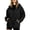 Black, variant on Women's Waterproof Rain Jackets with Pockets Relaxed Mid-Length Lightweight Hoodies Adjustable Drawstring Waist Coat Versatile Outdoor Windbreaker Fashion Solid Color Hiking Clothes M