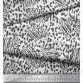 thumbnail image 3 of Soimoi White Cotton Duck Fabric Leopard & Tiger Animal Skin Print Fabric by the Yard 44 Inch Wide, 3 of 3