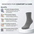 thumbnail image 7 of Comfello Diabetic Quarter Socks for Men & Women Non Binding Seamless Extra Wide Socks 6 Pairs, 7 of 7