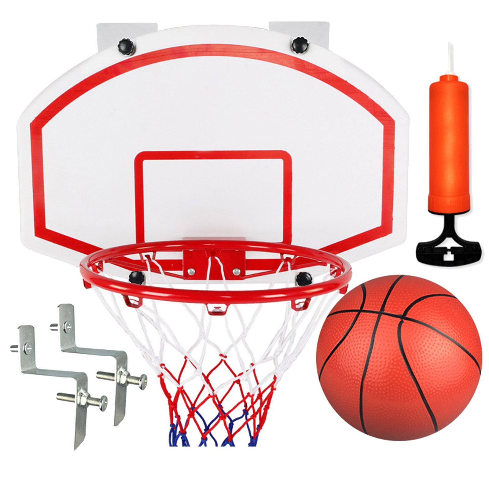 Liberty Imports Indoor Mini Basketball Hoop - 16 x 13 Large Over The Door  Plastic Toy Backboard, Net, Ball and Pump for Kids Boys Teens - Suitable