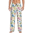 thumbnail image 1 of Balery Cute Dinosaur Pantalones de pijama para hombre, pijama ultraligero, pantalón de descanso-Small, 1 of 6