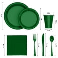 Exquisite 350 Piece Emerald Green Party Plates, Disposable Plastic Green Party Supplies