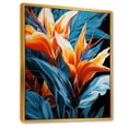 thumbnail image 2 of Designart "Tropical Flowers Birds of Paradise III" Floral Framed Wall Art - Traditional Orange Birds Of Paradise Hallway Framed Wall Art Decor, 2 of 6
