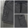 thumbnail image 5 of Mifsaly Mens Shorts Cargo Quick Dry Lightweight Hiking Shorts with Multi Pockets Elastic Drawstring Waist Workout Outdoor Casual Summer Clothes with Multi Pockets Dark Gray,XS, 5 of 6