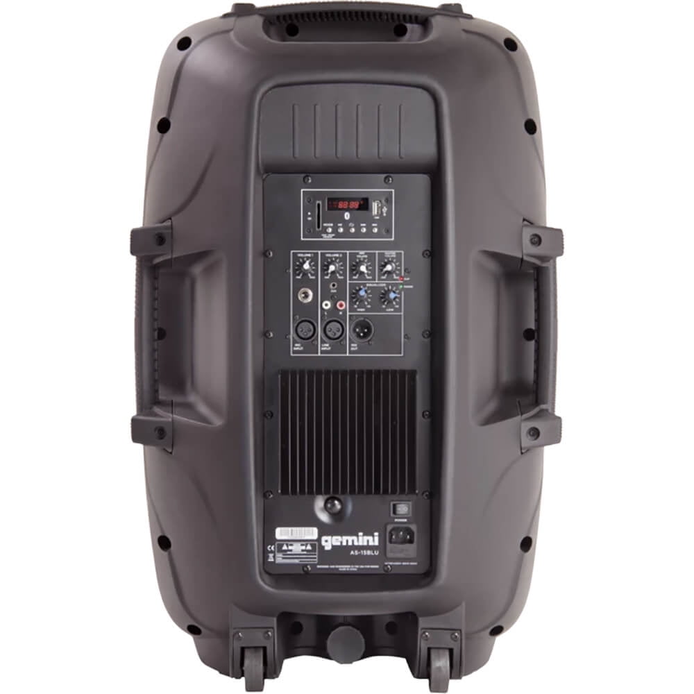 Gemini AS15BLU Powered Bluetooth Speaker with 1500 Watts, USB/SD