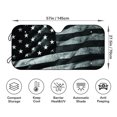 1pc American Black And White Flag Car Windshield Sunshade Foldable Sun