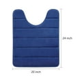 Tripumer UShaped Mat Contour Memory Foam Toilet Mat 20 x 24 inch