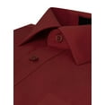 thumbnail image 4 of Men's Classic Fit Long Sleeve Wrinkle Resistant Button Down Premium Dress Shirt (Burgundy,4XL), 4 of 4