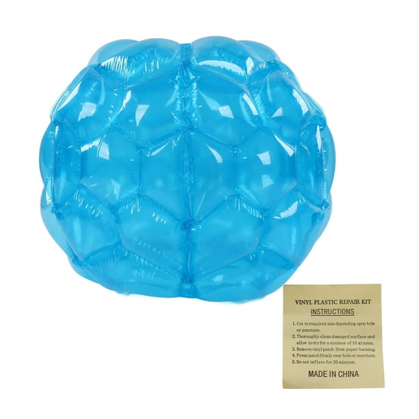 Pelotas inflables de 90 cm, portátiles, plegables y reciclables, para niños y adultos, para picnics, barbacoas, color azul.