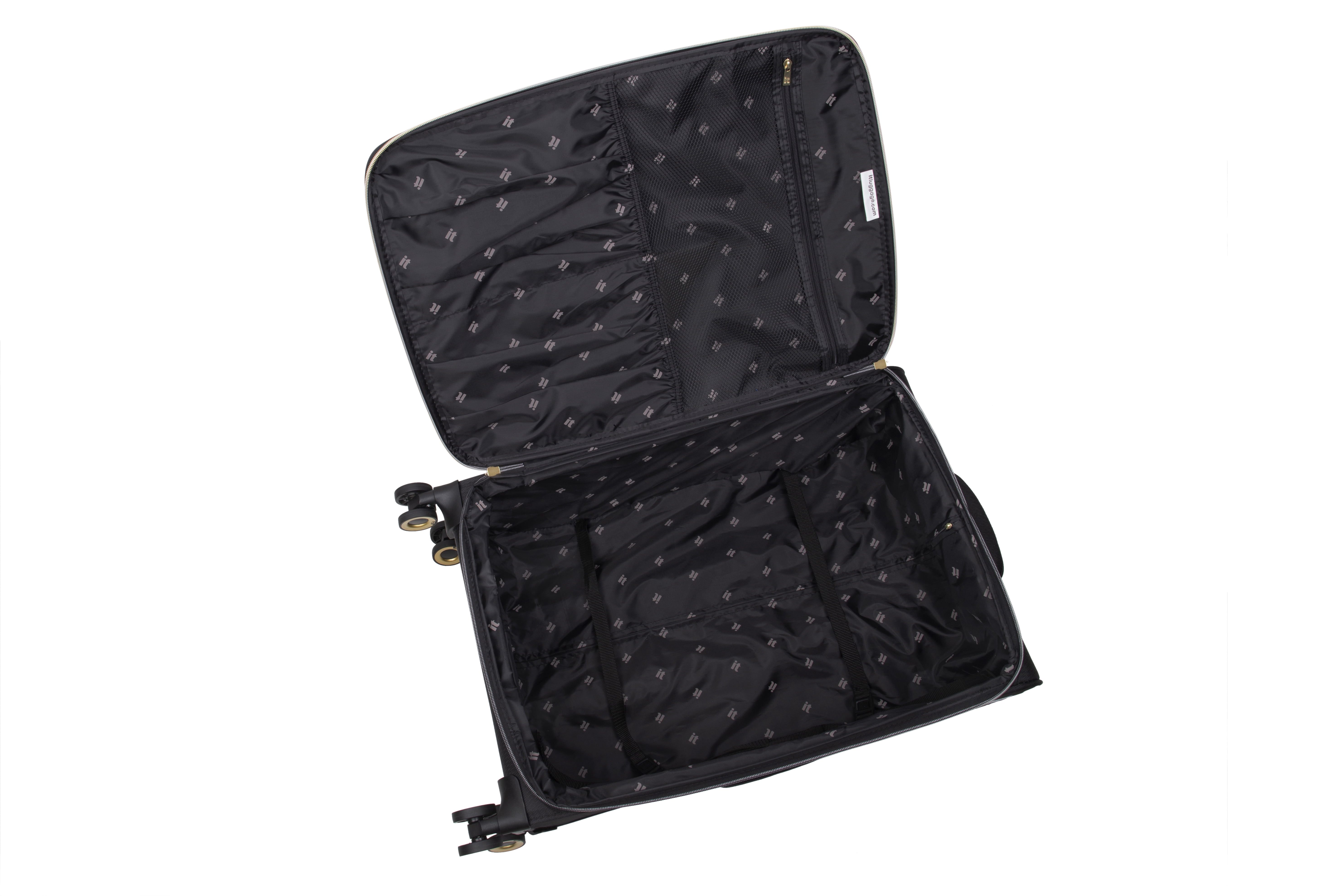 it luggage Plenitude II ECO Softside 28" Medium Checked Expandable Fashion Spinner Luggage, Black