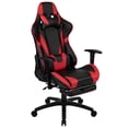 thumbnail image 3 of Emma + Oliver Racing Gaming Ergonomic Chair with Reclining Back, Footrest in Red LeatherSoft, 3 of 13