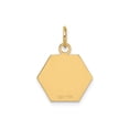 thumbnail image 4 of 14k Yellow Gold Medical Alert Pendant with Red Enamel Star of Life, Hexagon ID Charm for Men and Women, Emergency Health Necklace, Medical Safety Jewelry Tag, 4 of 6