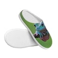thumbnail image 3 of KLL Butterfly Landing On Head Dumpy Frog Pattern Adult Unisex Cozy Slippers,Fuzzy Slip-on Slippers TPR Sole Slippers Comfort Plush Home Footwear for Indoor & Outdoor-37/38, 3 of 7