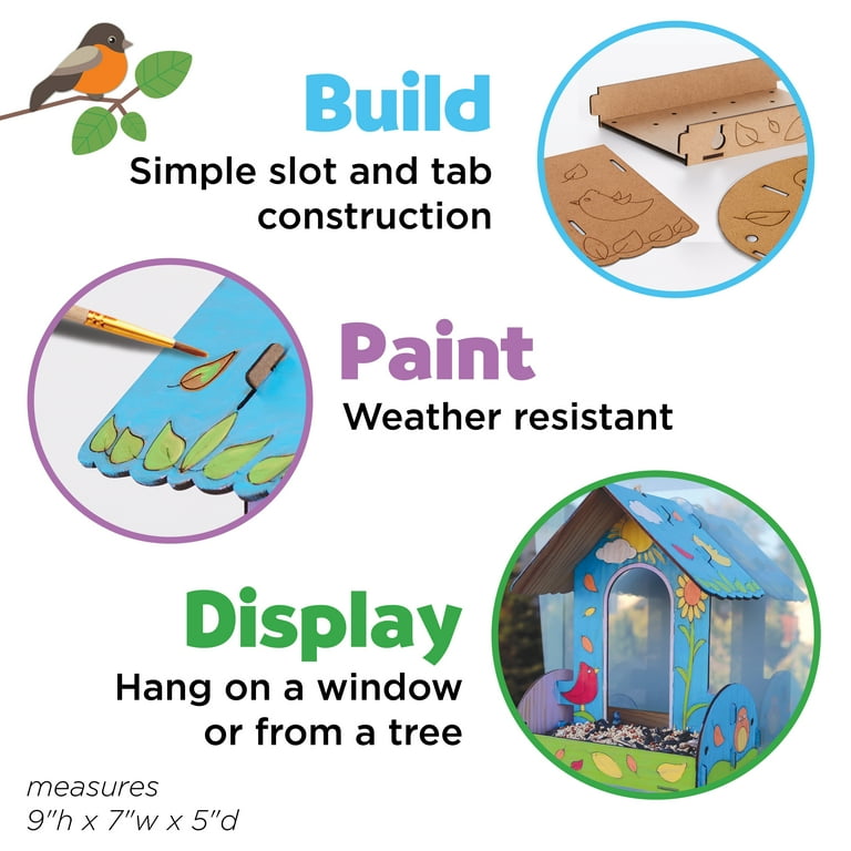 2-Pack Arts and Crafts for Kids, Make Your Own Bird Feeder & Wind Chim –  Soyeeglobal