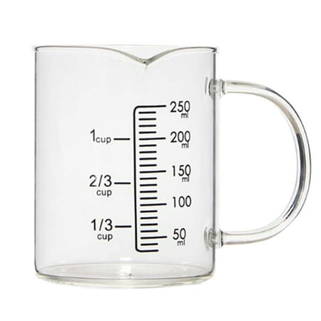 

1PC 250ML Coffee Measuring Glass Cup Professional Milk Cup Premium Water Cup