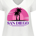 thumbnail image 4 of Inktastic San Diego California Beach Souvenir Women's Plus Size V-Neck T-Shirt, 4 of 5