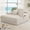 Single Beige, variant on FFH 65"L Chaise Lounge Chair Indoor, Plush Cloud Couch Boneless Sleeper Sofa with Cup Holders and Side Pockets, Green