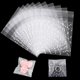 thumbnail image 1 of 0.1mm Thickness Matte Transparent Plastic Pouch Bag with Self Adhesive Polka Dot Pattern Sticker Packaging Bag (200PCS (7 x 7+3cm)), 1 of 5