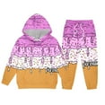 thumbnail image 5 of Gaexia Girls Fall Clothes ,Girls Fashion Casual Print Hooded Long Sleeve Top And Pants For Big Kids Youth Two Piece Outfit With Soft Comfort Fit, 5 of 8
