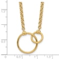 thumbnail image 2 of FJC Finejewelers 10 kt Yellow Gold Rolo Polished Link Necklace 18 Inches x 18 mm, 2 of 6