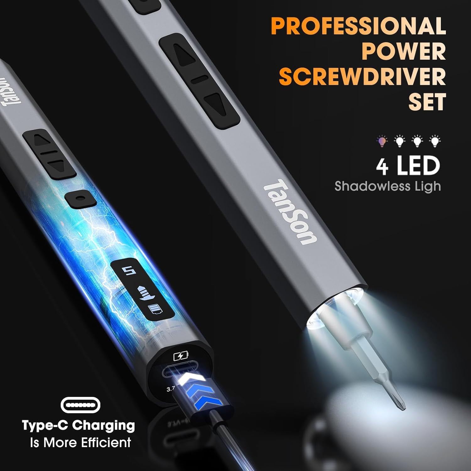 Banral Mini Electric Screwdriver Set,3.7V Precision Screwdriver Set 66 in 1 Magnetic Drill,HD Display,5 Torque Settings,4 LED Lights, Portable Repair Tool Kit for Computer,Phone, Watch,Camer,Glasses