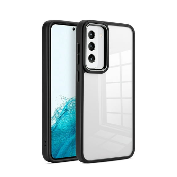 For Samsung Galaxy S23  Plus Clear Transparent Hybrid Fusion Hard PC Shell Shockproof Colorful Frame Bumper Protective Case Cover fit Galaxy S23  Plus - Black