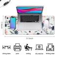 thumbnail image 5 of Long Mouse Pads for Desk,Pioneer Flower Floral Print Pattern Desk Mats on Top Of Desks, Desk Mouse Pad Extra Large with 3mm Non-Slip Base and Stitched Edge for Gaming,Office,Work,Home 31.5"x11.8", 5 of 6