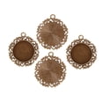 thumbnail image 2 of Paquete Configuraciones de Cabujón Colgante de Aleación de Flor forma forma forma de Bronce Gloria Colgante con base de camafeo, 2 of 5