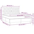 thumbnail image 4 of vidaXL Box Spring Bed with Mattress&LED Light Gray 59.8"x79.9" Queen Fabric, 4 of 6