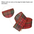 thumbnail image 4 of Uxcell 1.97 inch Wide 6.56 Yards Polyester Gingham Ribbon Wired Edge Ribbon, 1 Pack for Decoration Red and Green, 4 of 6