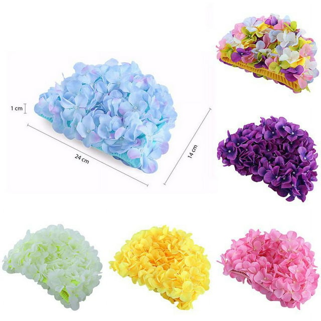 MesaSe Bonnet de Bain pour Femmes à Pétales Floraux, Style Rétro, pour Cheveux Longs/courts