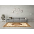 thumbnail image 3 of Ahgly Company Indoor Round Medallion Brown Traditional Area Rugs, 4' Round, 3 of 4