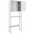 thumbnail image 1 of Over The Toilet Storage Cabinet Double Door Bathroom Organizer Adjustable Shelf, 1 of 10