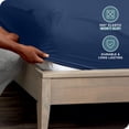 thumbnail image 4 of Bare Home Luxury 1800 Collection Fitted Sheet, Dual Side Pockets, Deep Pocket, King, Dark Blue, 4 of 9