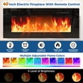 thumbnail image 5 of ChVans 71" Fireplace TV Stand for up to 80 inch TVs, Entertainment Center with 36" Electric Fireplace with LED Light, Adjustable Glass Shelves for Living Room & Bedroom, 5 of 10