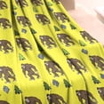thumbnail image 3 of Yellow Bigfoot and Tree Pattern Blanket,Comfortable Soft Flannel Throw Blanket,All Season,Warm Lightweight Blankets for Sofa Bed Couch Living Room Chair,30"x40", 3 of 4