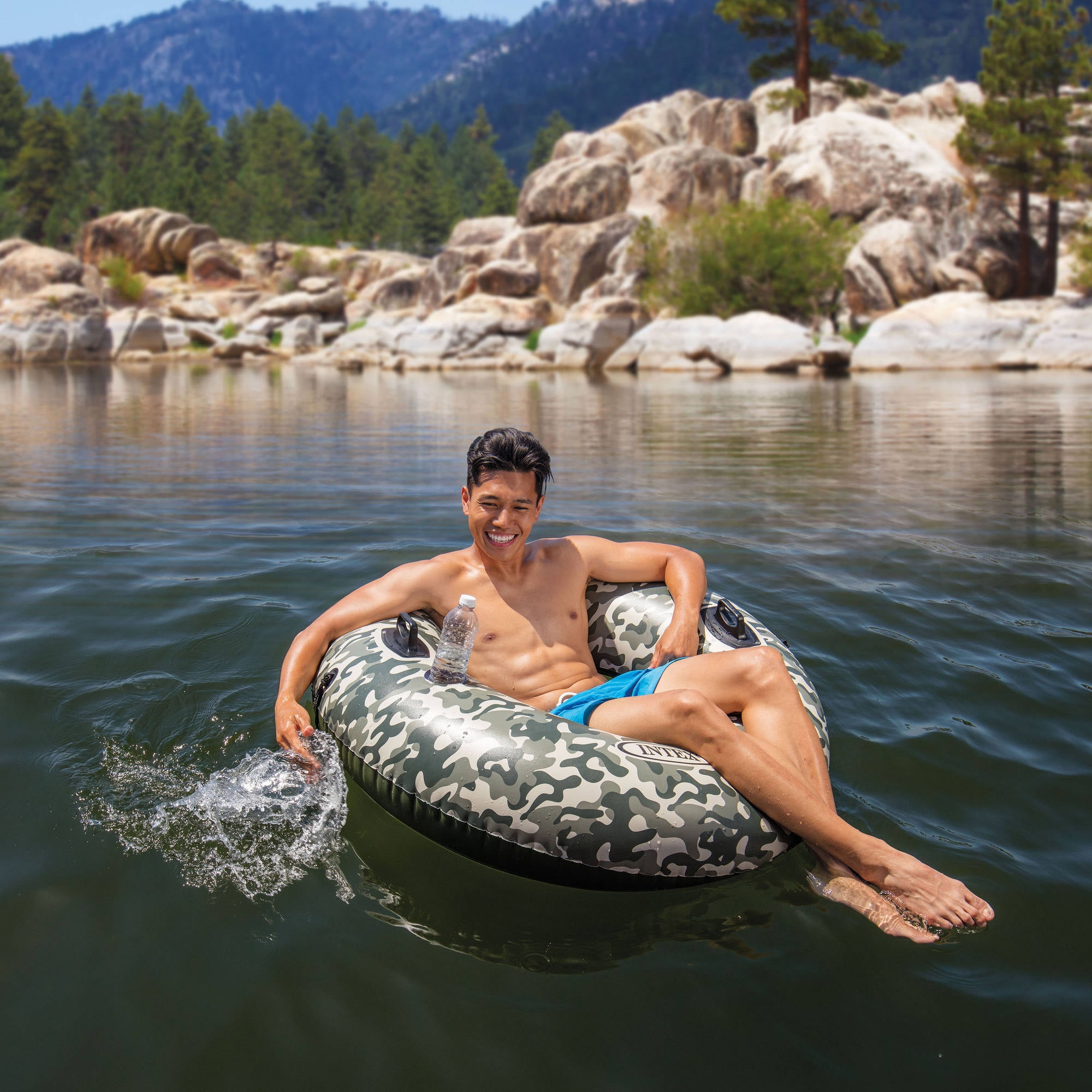 Intex Inflatable Camo Sport Pool Tube, 42" x 10.5"