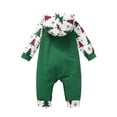 thumbnail image 3 of First Christmas Outfit Newborn Baby Boy Girl Christmas Romper Long Sleeve Hoodie Bodysuit Christmas Clothes One Piece, 3 of 9